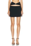 Sid Neigum D Ring Slit Mini Skirt In Black