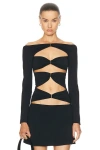 Sid Neigum D Ring Slit Top In Black