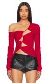 Sid Neigum Inverse Tension Cutout Top In 红色