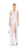 Sid Neigum Lace Triple Loop Knit Dress In White