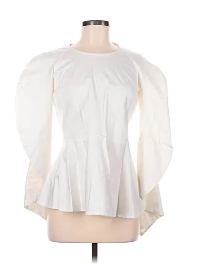 Pre-owned Sid Neigum Long Sleeve Blouse In White