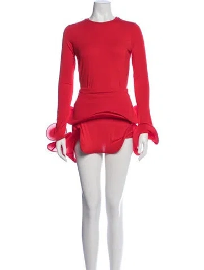 Pre-owned Sid Neigum Skirt Set In Red
