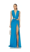 Sid Neigum Triple Loop Knit Dress In Blue