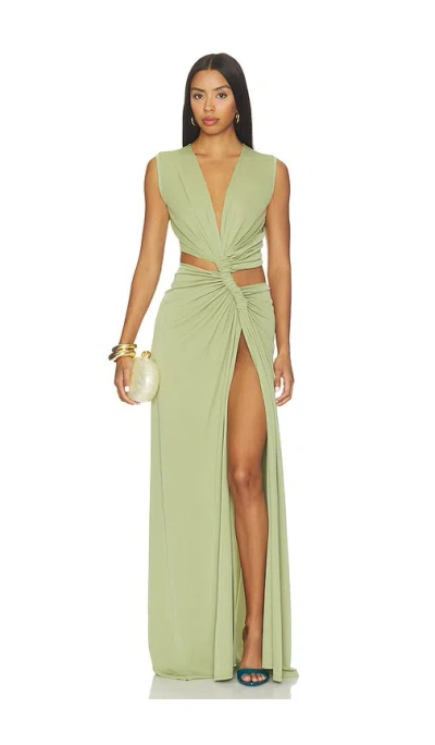 Sid Neigum Triple Loop Knit Dress In Green
