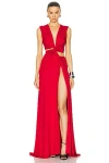 Sid Neigum Triple Loop Knit Dress In Red