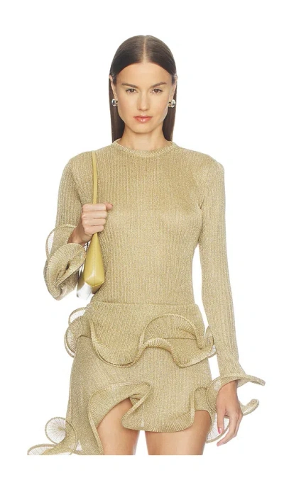 Sid Neigum Wave Sleeve Bamboo Top In Neutral