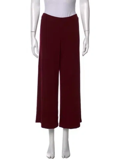 Pre-owned Sid Neigum Wide Leg Pants In Burgundy