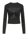 Sid Neigum Woman Top Black Size M Viscose, Polyamide, Elastane In Black