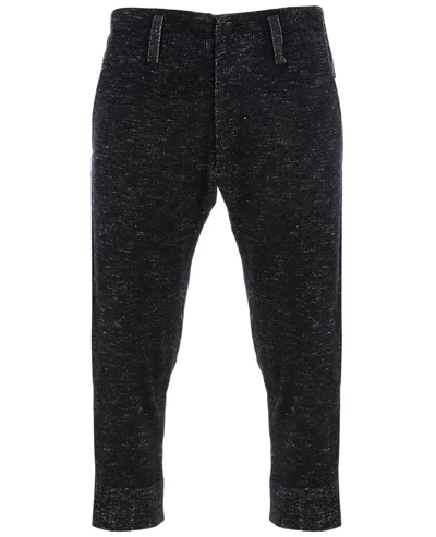 Side Slope Cropped Trouser In Black