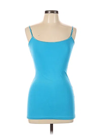 Pre-owned Sidecca Tank Top Blue Strapless Neckline Tops