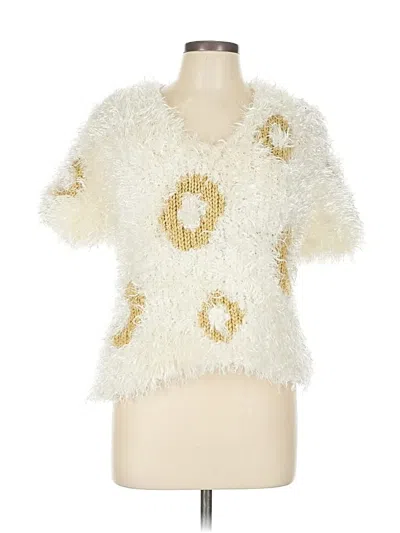 Pre-owned Sideffects Pullover Sweater In White