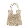 Sidney Byron Women's Neutrals Macrame Bag With Cowrie Shells