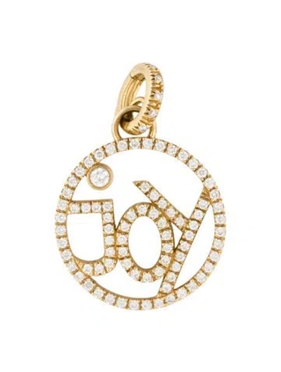 Pre-owned Sidney Garber 18k Diamond 'joy' Pendant In Multi