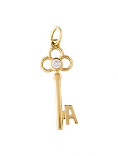 Pre-owned Sidney Garber 18k Diamond Key Initial "a" Charm In Multi