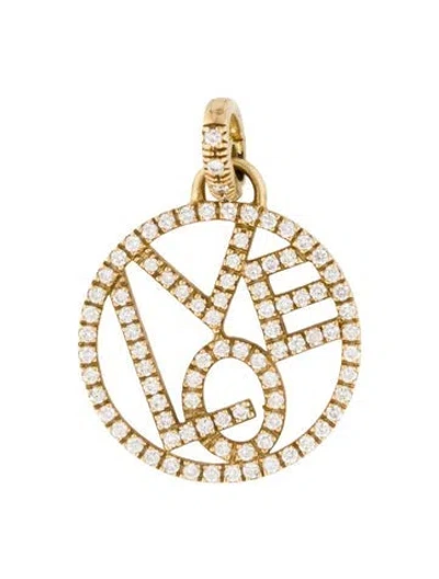 Pre-owned Sidney Garber 18k Diamond Love Charm Pendant In Multi