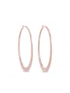 Sidney Garber 18k Rose Gold Crescent Hoop Earrings In Pink