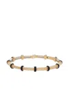 Sidney Garber 18k Yellow Gold Black Enamel Dome Carly Diamond Bracelet In Multi