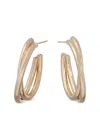 Sidney Garber 18k Yellow Gold Oval Intertwined Hoop Earrings In Gold