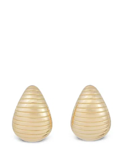 Sidney Garber Large Grooved Anjou Clip-on Earrings In Metallic