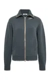 Siedres Aisha Zipped Wool-blend Cardigan In Blue