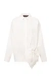 Siedres Arbena Oversized Cotton Shirt In White