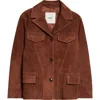 Siedres Siedrés Asean Suede Jacket In Brown