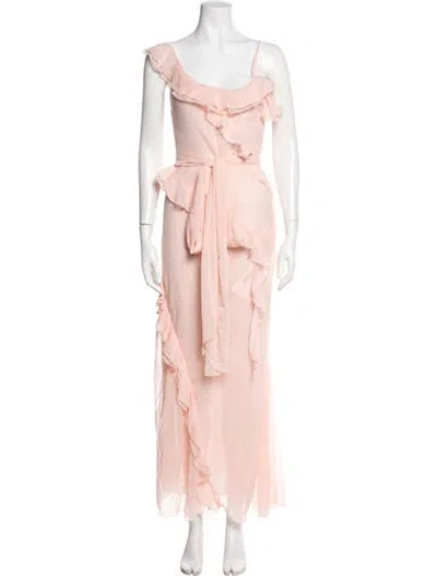 Pre-owned Siedres Asymmetrical Long Dress W/ Tags In Pink