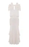 Siedres Blair Gathered Chiffon Dress