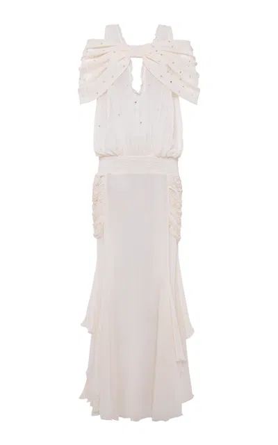 Siedres Blair Gathered Chiffon Dress