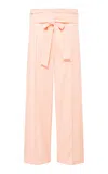 Shop Siedres Blanche Belted Wide-legged Pants In Pink