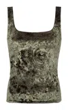 Siedres Cali Devore Velvet Tank Top