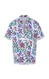 Siedres Carlos Printed Cotton-gabardine Polo Top In Multi