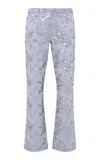 Siedres Cera Sequined Straight-leg Pants In Metallic