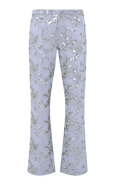 Siedres Cera Sequined Straight-leg Pants In Metallic