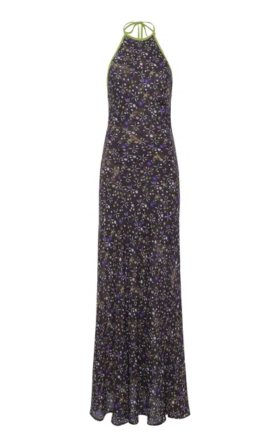 Siedres Charlotte Floral Cotton-voile Maxi Dress In Multi