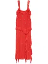 Siedres Chilas Embellished Crepe Maxi Dress In Red