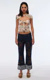 Siedres Chiler Cutout Jersey Top In Multi