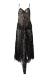 Siedres Claudia Lace-trimmed Chiffon Maxi Dress In Multi
