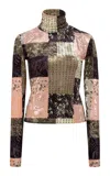 Siedres Cody Patchwork Velvet Top