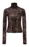 Siedres Cody Printed Velvet Top