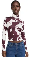 Siedres Cody Long Sleeve Turtleneck Top In Multi