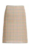 Siedres Siedrés Colette Checked Georgette Midi Skirt In Multi