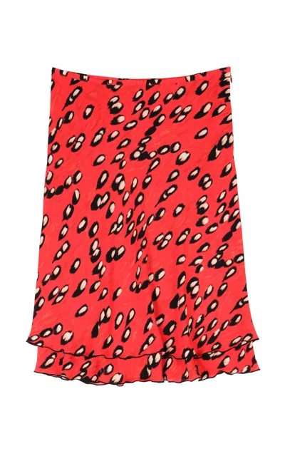 Siedres Siedrés Colette Printed Midi Skirt In Animal Print