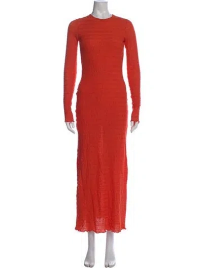 Pre-owned Siedres Crew Neck Long Dress In Orange
