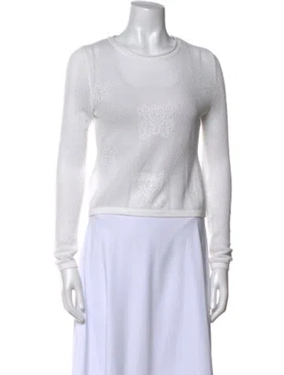 Pre-owned Siedres Crew Neck Long Sleeve Sweatshirt In White