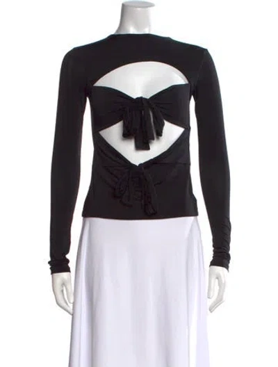 Pre-owned Siedres Crew Neck Long Sleeve Top In Black