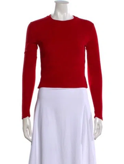 Pre-owned Siedres Crew Neck Long Sleeve Top In Red