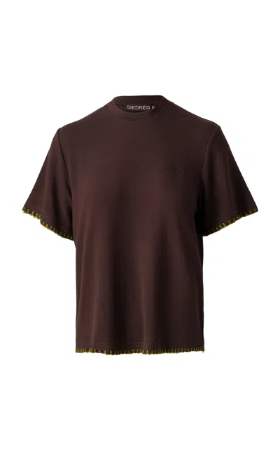 Siedres Demures Knit T-shirt In Brown