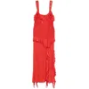 Siedres Chilas Embellished Crepe Maxi Dress In Red