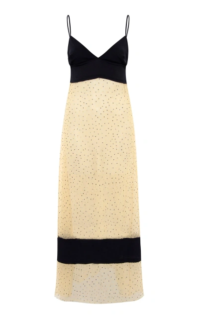 Siedres Elas Sheer Crinkled Midi Dress In Multi